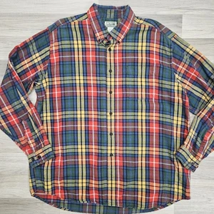 L.L. Bean Mens Colorful Plaid Flannel Shirt Button Down Size XL - Bild 1 von 7
