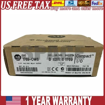 New Sealed AB 1769-OW8 CompactLogix Relay Output Module 1769OW8 US Free Tax - Image 1 of 3