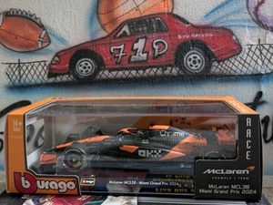Burago 1:24 McLaren Formula 1 Team Race McLaren MCL38 Miami Grand Prix 2024 - Picture 1 of 4