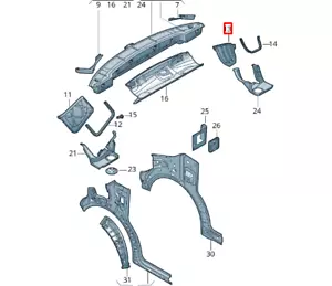VOLKSWAGEN TRANSPORTER T6 Front Right Mudgard Cover 7H0805208 NEW GENUINE - Picture 1 of 2