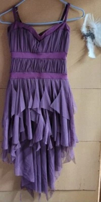 Maxi Vestido Largo En Espalda Púrpura Princesa Desfile Fiesta Show Baile Disfraz Md Foto 1 de 4