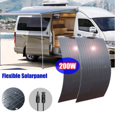 Solarpanel Solarmodul 200Watt Photovoltaik Monokristalli Home Für Wohnmobil Boot - Bild 1 von 4