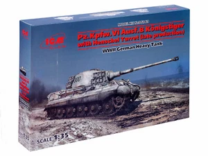 Carro armato pesante tedesco seconda guerra mondiale Pz. Kpfw. VI Ausf.B Konigstiger # scala 1/35 # ICM 35363 - Foto 1 di 15