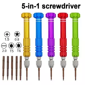 Cacciavite Torx di Precisione 5 in 1 Cellulare Orologio Riparazione Set Misto Tool Kit - Foto 1 di 9