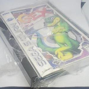 Gex Sega Saturn 1996 Factory New and Sealed Torn Shrink Cracked Damaged Case - Picture 1 of 3