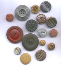 (#265  (( 1700'S,1800'S COMPOSITION BUTTONS )) ((VINTAGE,VICTORIAN,ANTIQUE, ))  