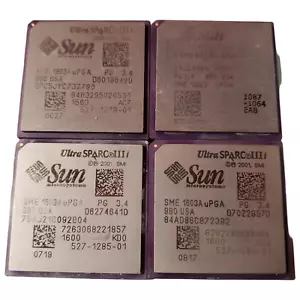 LOT OF 4 Sun Microsystems Ultra SPARC IIIi 1603 Processor | Gold Recovery - Picture 1 of 2