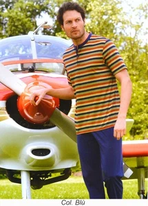 PIGIAMA LUNGO JERSEY COTONE UOMO MANICA CORTA Tg. 54 - Foto 1 di 5