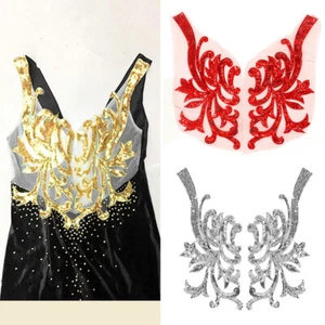 Lace Sequin Collar Embroidery Applique Flower Mesh Yarn Sewing Wedding Dress De - Bild 1 von 14