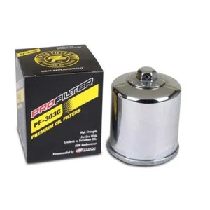 ProFilter Perf Oil Filter Honda/Kawasaki/Polaris/Yamaha Spin-On Chrome Various - Picture 1 of 10