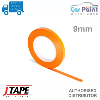J Tape Fine Line Orange Masking Tape Detailing Heat Resistant 9mm x 55m - Image 1 of 4