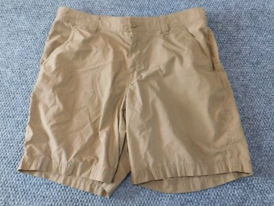 Columbia Hombres Pantalones Cortos 34 Marrón Beige Exterior Malla Naturaleza Caqui Foto 1 de 4