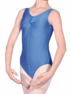 Roch Valley Sleeveless Tank Leotard Sheree Nylon Lycra Dance Gymnastics Blue - Imagen 1 de 1