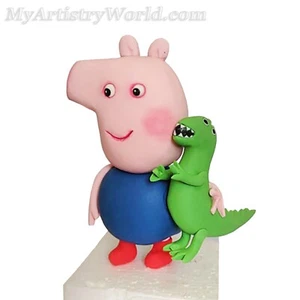 Edible 3D fondant/gum paste George (Peppa Pig series) cake topper - Picture 1 of 2