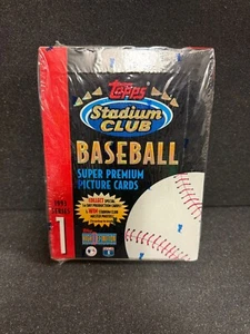 1993 TOPPS STADIUM CLUB SERIES 1 WAX BOX 24 UNOPENED PACKS FASC SEALED PACKS - Picture 1 of 6
