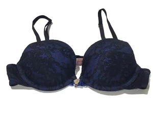 Victoria's Secret Push-up-BH Damen sexy Little Things blau schwarz Strass 34B - Bild 1 von 5