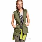 CAbi Explorer Army Green Long Utility Vest Size Small Style 5101 Military Womens