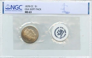 1878-CC Morgan Dollar GSA SOFT PACK S$1 NGC MS63 - Picture 1 of 2
