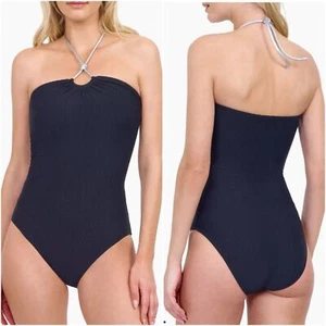 NWT Gottex Swimwear Harbourside Knotted Bandeau Halter One-Piece Swimsuit 8 - Picture 1 of 9