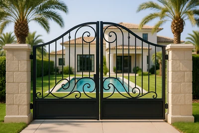 Cancello in Ferro Battuto | Su misura | Mod. Smeraldo | Made in Italy - Immagine 1 di 3