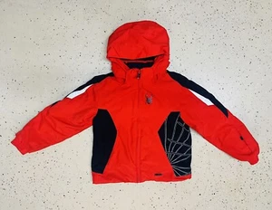Spyder boys Hooded Insulated Red ski snowboard Snow waterproof jacket size 6 - Picture 1 of 2