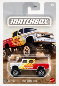 2025 Matchbox American Trucks #4 1968 Dodge D200 WHITE | MATCHBOX | FSC - Picture 1 of 1