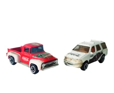 Matchbox 1956 Ford Pick-Up Truck Coca-Cola Red Coke Dad’s And Son’s Plus Van - Image 1 of 4