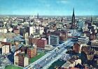 VINTAGE POSTCARD CONTINENTAL SIZE AERIAL VIEW OF DOWNTOWN HAMBURG GERMANY 1970s