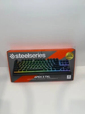 SteelSeries Apex 3 TKL Gaming Keyboard Black, RGB, Anti-Ghosting, Compact, Quiet - Image 1 of 4