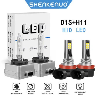 Para BMW X6 2008-2012 2013 2014 LED HID faros bombillas haz alto/bajo + luz antiniebla Foto 1 de 4