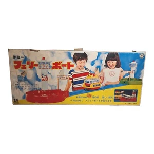 TOMY Toy Ferry Boat and Shuttling Bus w/Track Made Japan Japanese Battery Read - Picture 1 of 24