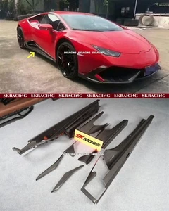 Alerón labial de extensión de faldones laterales de fibra de carbono seca para Lamborghini Huracan LP610 - Imagen 1 de 15