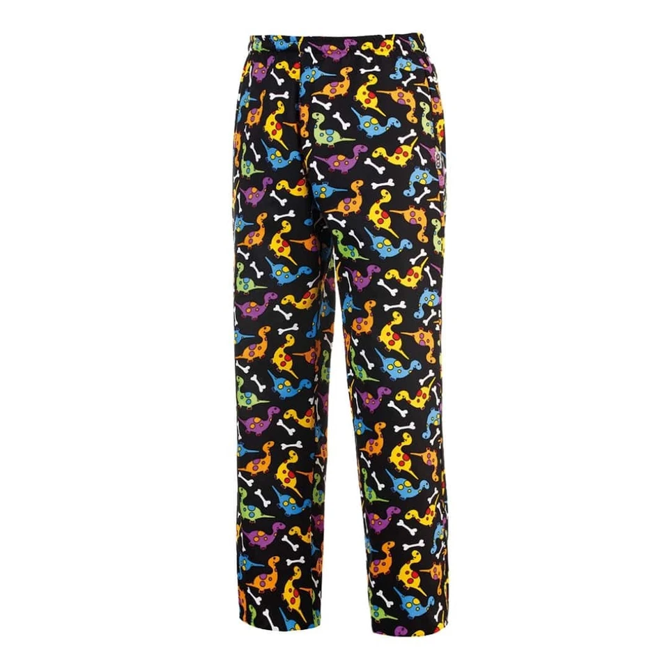 Pantalone Cuoco Coulisse Dino Nero con Elastico - EGOCHEF - Pizzaiolo - Immagine 1 di 1