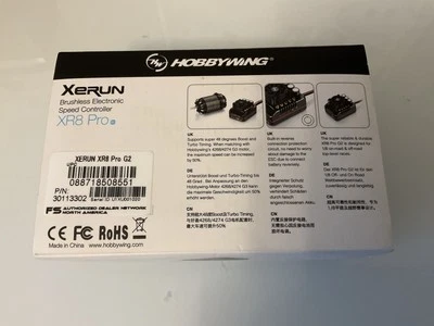 Hobbywing HWA30113302 XR8 Pro G2 1/8 Competición Sensor Sin Escobillas ESC Foto 1 de 2