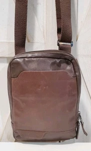 Piquadro Unisex Hombre Bolso Bandolera Organizador de Hombro Viaje Cremallera Bolso Marrón - Imagen 1 de 12