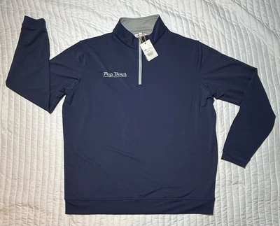 New Peter Millar Crown Sport Mens XL Blue Perth Performance Stretch 1/4 Zip NWT - Image 1 of 4