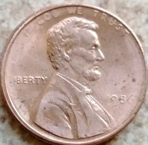 1986 Memorial Lincoln One Cent Coin Broadstruck Error  - Picture 1 of 9