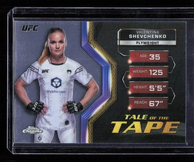 Valentina Shevchenko 2024 Topps Chrome UFC #TFT-29 Tale of the Tape - Image 1 of 2