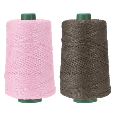 2 Pcs Polyester Macrame Cord, 3mm x 219 Yards Macrame Cords - (Light Pink/Brown) - Image 1 of 4
