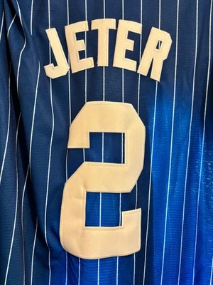 Vintage Nike DEREK JETER NEW YORK YANKEES MLB Pin Stripe JERSEY Adult  XL  NWT - Image 1 of 4