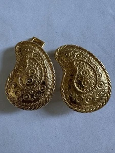 Vintage Gay Boyer Ladies Belt Buckle Signed Gold Tone Art Nouveau - Picture 1 of 5