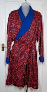 70er Jahre Herren Morgenmantel 70s Morgenmantel Smoking Sakko rot Paisley St Michael Large - Bild 1 von 14