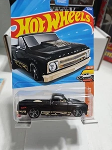 Hot Wheels 67 Chevy C10 Black 2/10 HW Hot Trucks - Picture 1 of 7