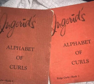 SCARCE ~ Vintage 1961 ingerits alphabet of curls books 1&2 - Picture 1 of 24