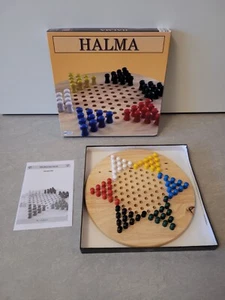 Domino Vertrieb: HALMA (Echt Holz) 23187658 komplett mit Anleitung - Bild 1 von 9