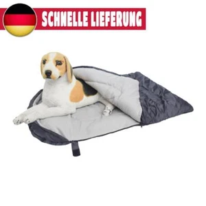 Fleece Camping Hundebett Warm Outdoor Haustier Reißverschluss Schlafsack Kissen - Bild 1 von 12