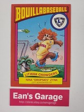 Vintage Alf Bouillabaseball Collector's card 27B Nina "Dropsies" Zynk