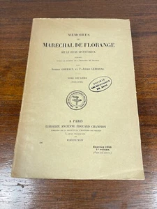 Buch Memoiren des Marschalls von Florange von Goubaux und Lemoisne Band 2 1924 (1-2) - Bild 1 von 6