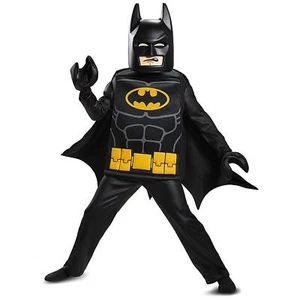 Batman LEGO Movie Deluxe Kids size M 7/8 6pcs Costume Licensed Cape Mask Hands - Picture 1 of 7
