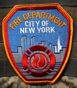 CITY of NEW YORK FIRST RESPONDER INSIGNIA vêlkrö A-PATCH: FIRE DEPARTMENT - Picture 1 of 13